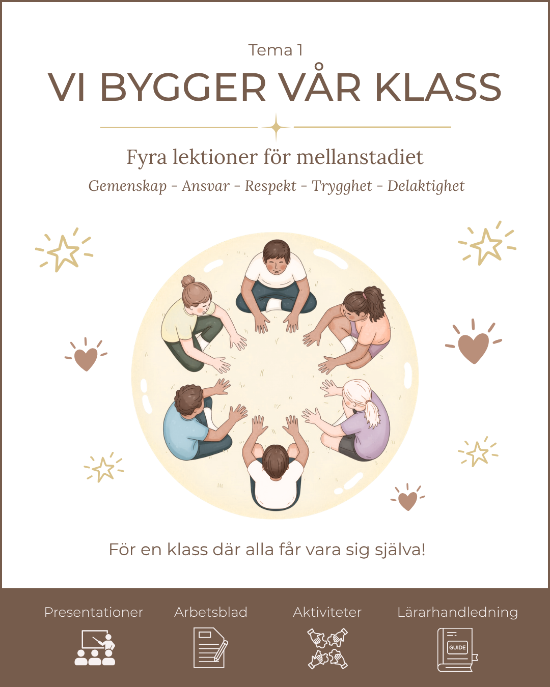 Vi bygger vår klass - Fyra färdiga lektioner för att bygga en tryggare grupp!