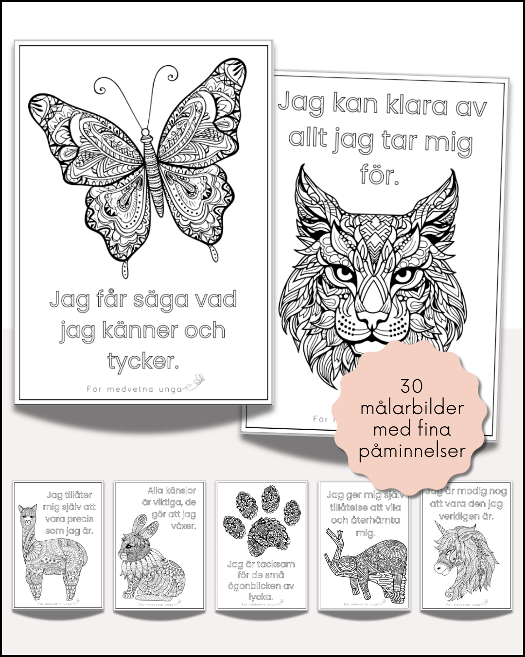 Mandala med affirmationer